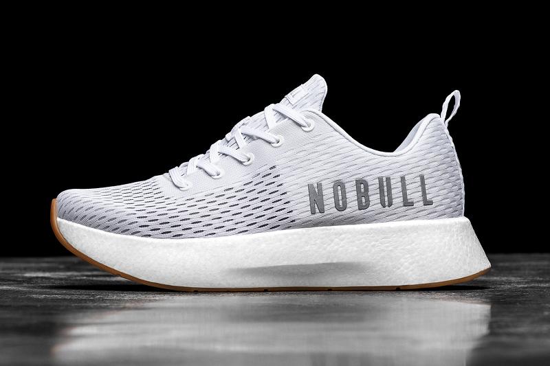 Nobull Runner+ Men's Running Shoes White | USA S1182G
